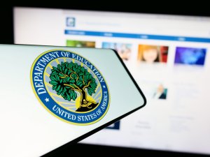 seal of United States Department of Education in front of website