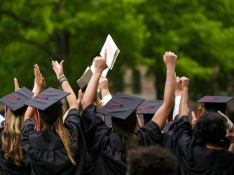 College graduates celebrating