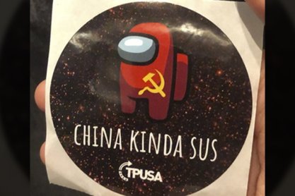 Emerson College's Turning Point USA chapter was suspended for passing out these stickers.