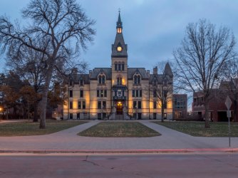 Classic Old Main Building at Hamline University in St. Paul