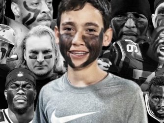 Pro sports players wearing eye black