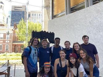 FIRE summer interns at the Liberty Bell in Philadelphia