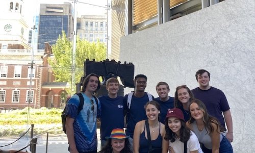 FIRE summer interns at the Liberty Bell in Philadelphia