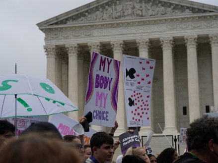 Pro-Choice protest outside Supreme Court building