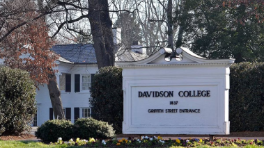 Davidson College entrance sign