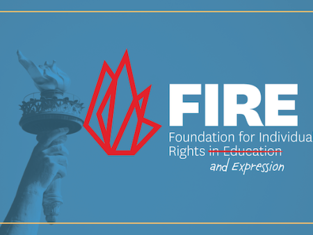 FIRE new logo with Education crossed out and replaced with expression