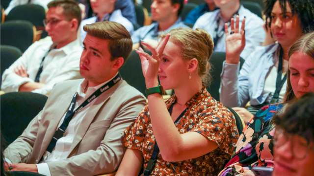 Students participate in a discussion at the FIRE Student Network Conference